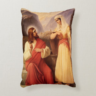 Almofada Decorativa Cristo e a Samaritana por Christian Schleisner