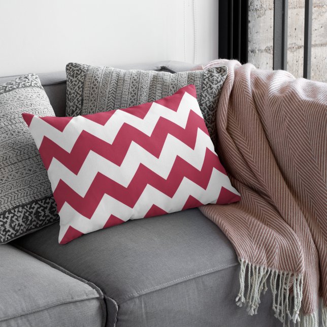 Almofada Decorativa Crmson Red Chevron Moderno (Criador carregado)