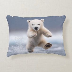Almofada Decorativa Cubo Engraçado do Urso Polar