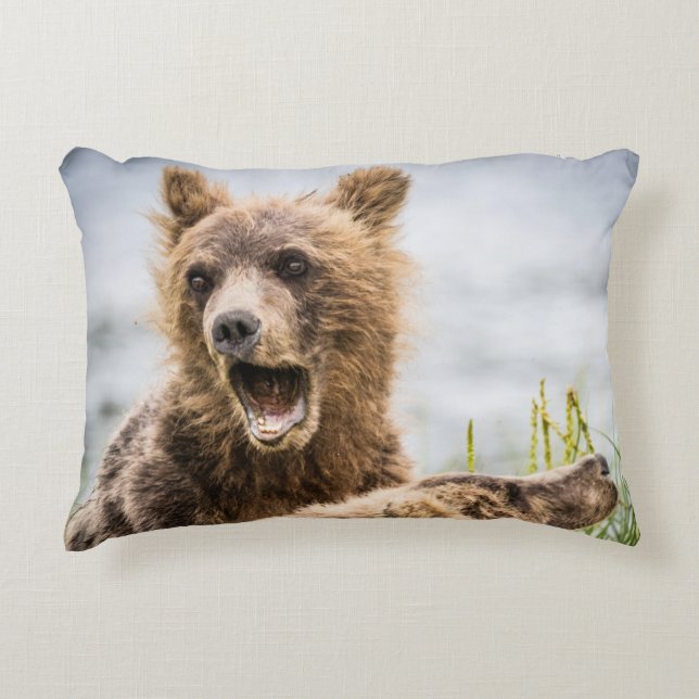 Almofada Decorativa Cubos Grizzly Procurando Sua Mãe (Frente)