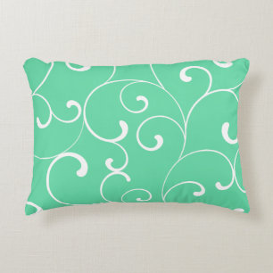 Almofada Decorativa Curls Whimsical Modernos Aqua