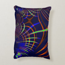 Curvas pontiagudas de verde limão a coral e azul