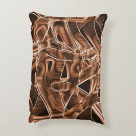 Almofada Decorativa Curvas sobrepostas em formas de fita, alivio casta