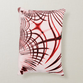 Almofada Decorativa Curvas vermelhas e castanhas cruzadas sobre fundo
