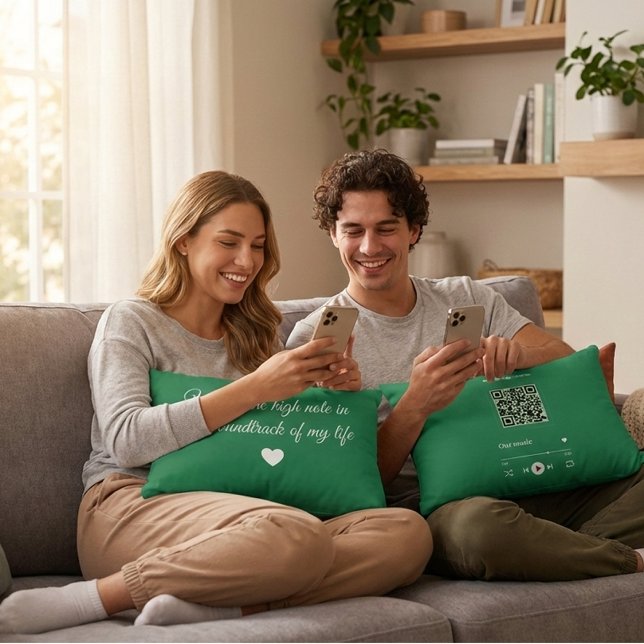 Almofada Decorativa Custom Music QR Code (Criador carregado)