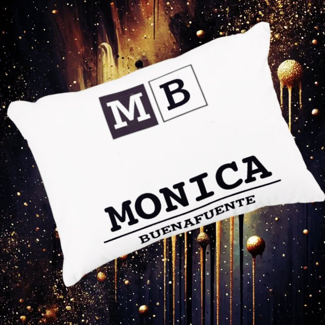 Almofada Decorativa Custom Name with Initials monogram  (Criador carregado)