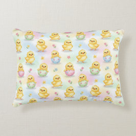 Almofada Decorativa Cute Baby Chick Watercolor Easter