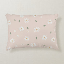 Almofada Decorativa Cute Daisies Floral Blossoms & Greenery