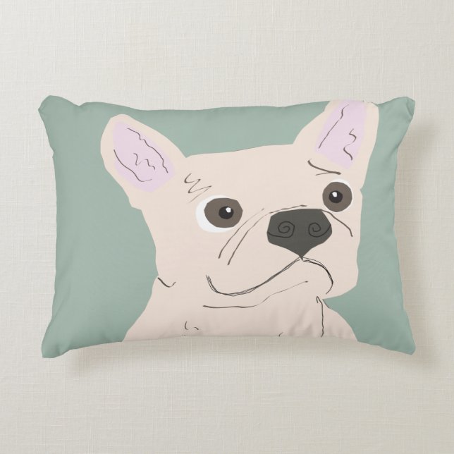 Almofada Decorativa Cute Dog, Dusty Blue (Frente)