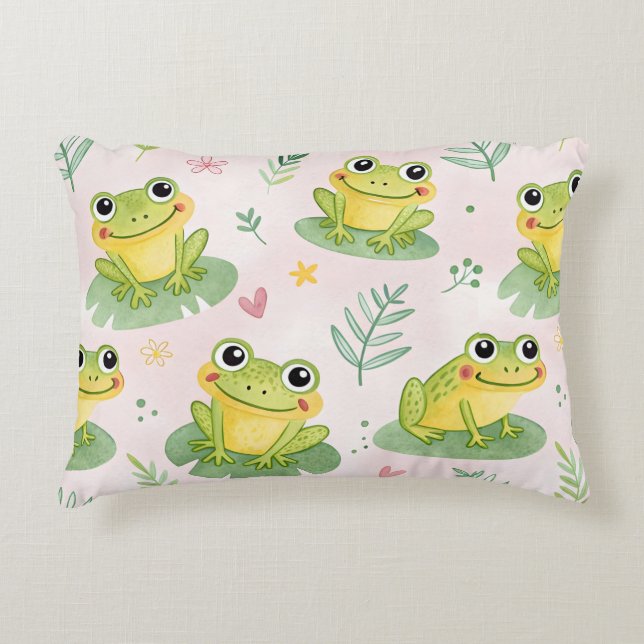 Almofada Decorativa Cute frogs Pattern (Frente)