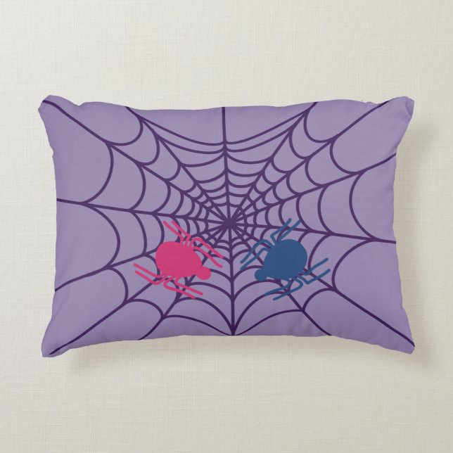 Almofada Decorativa Cute Heart Spider Web Accent Throw Pillow  (Frente)