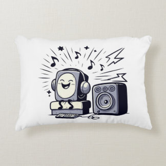 Almofada Decorativa Cute Music Lover – Fun Cartoon Music Pillow