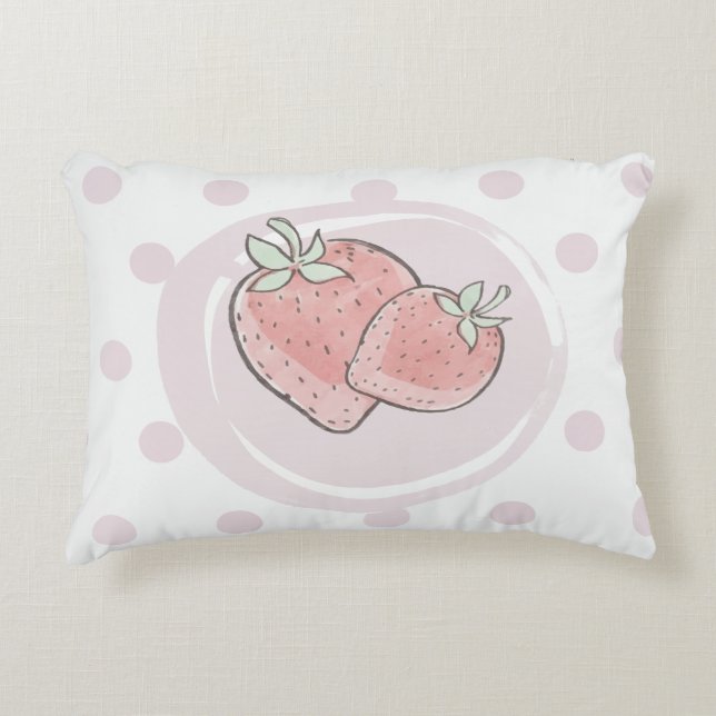 Almofada Decorativa Cute Strawberry  Pillow (Frente)
