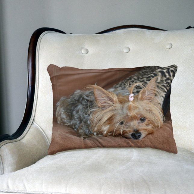 Almofada Decorativa Cute Yorkshire Terrier Puppy (Criador carregado)