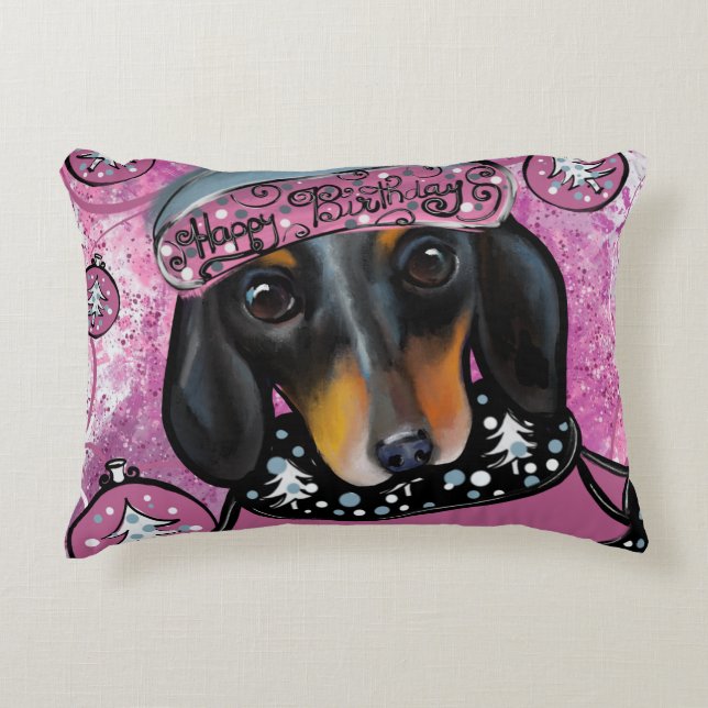 ALMOFADA DECORATIVA DACHSHUND  (Frente)