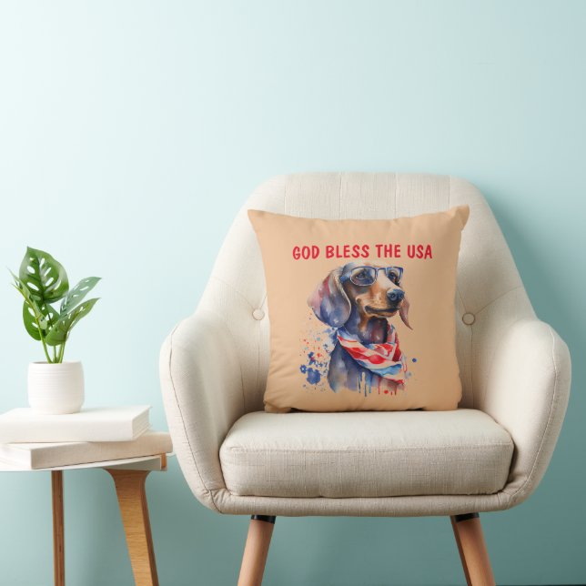 Almofada Decorativa DACHSHUND 4 DE JULHO (Cadeira)