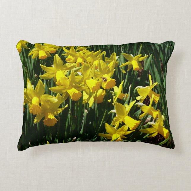Almofada Decorativa Daffodils Amarelos I Flores De Mola Cheery (Frente)