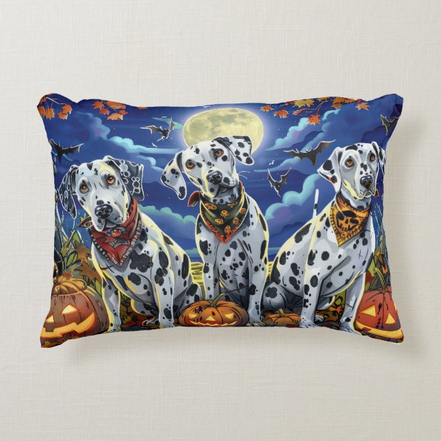 Almofada Decorativa Dalmaciano Halloween Spooky (Frente)