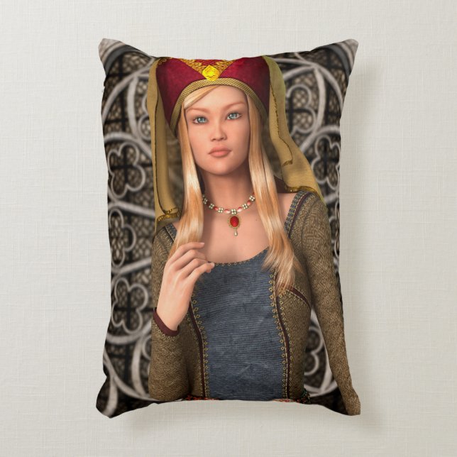 Almofada Decorativa Dama Medieval (Frente(Vertical))