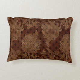 Almofada Decorativa Damasco de outono escuro