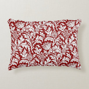 Almofada Decorativa Damasco do cardo de William Morris, obscuridade -