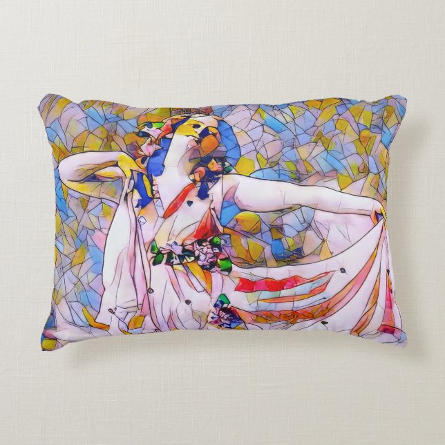 Almofada Decorativa Dançarino de Vidro Arrumado (Frente)