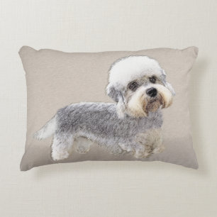 Almofada Decorativa Dandie Dinmont Terrier pintando arte canina origin
