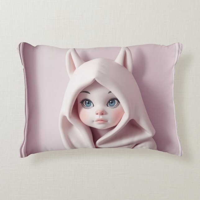 Almofada Decorativa „Das Mädchen im Zaubermantel“ (Frente)