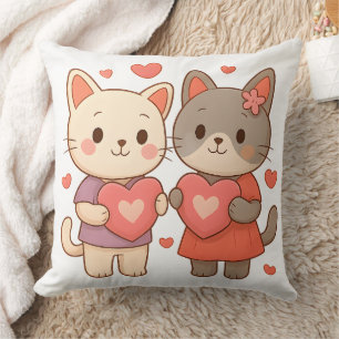 Almofada Decorativa de Coelho Gatinho Coração