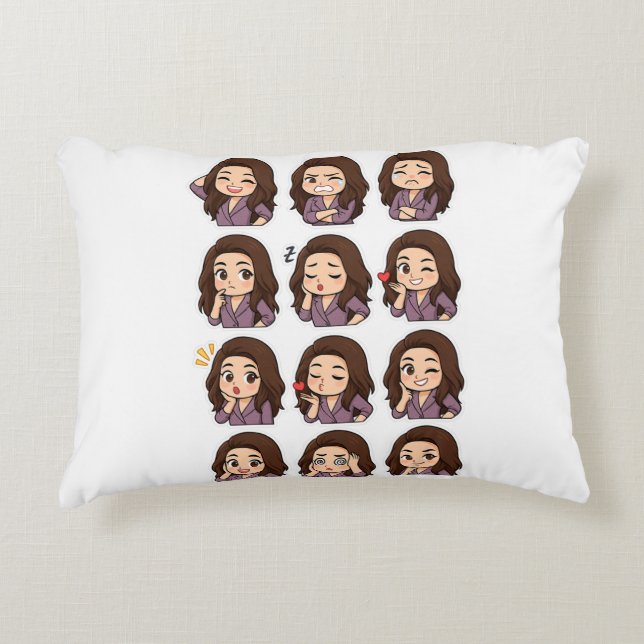 Almofada Decorativa de Expressão Kawaii – Boss Bab (Frente)