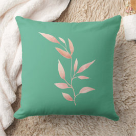 Almofada Decorativa de Folhas Botânicas em Verde A