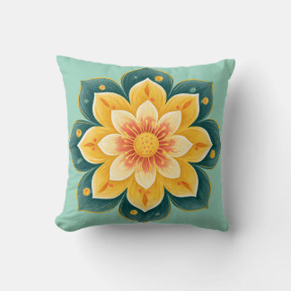 Almofada Decorativa de Impressão Floral Elegante