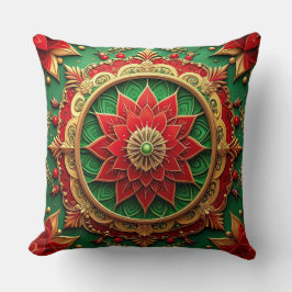 Almofada Decorativa de Natal Verde Vermelha