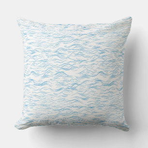 Almofada Decorativa de Ondas Marinhas Simples da C