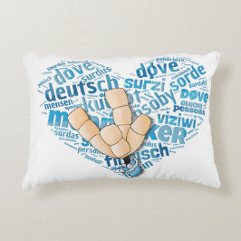 Almofada Decorativa Deaf-Hand - Liebe-Herz