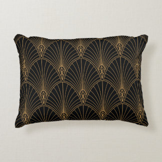 Almofada Decorativa Deco da arte: padrão geométrico clássico.