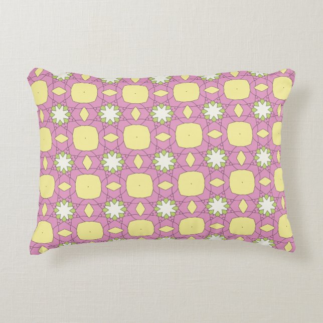 Almofada Decorativa decorative pillow featuring a geometric pattern (Frente)