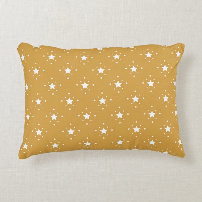 Almofada Decorativa Decorative Stars on Gold Background (Frente)