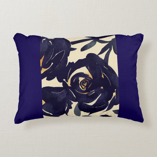 Almofada Decorativa Deep blue floral (Frente)