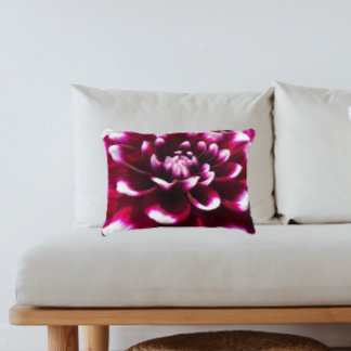 Almofada Decorativa Deep Pink and White Dahlia Floral