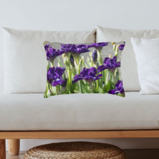Almofada Decorativa Deep Purple Irises Floral