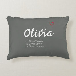 Almofada Decorativa Definição de Nome Personalizado