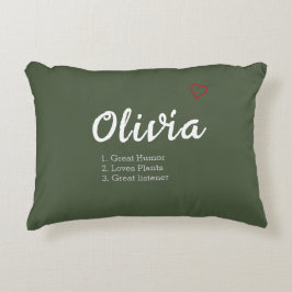 Almofada Decorativa Definição de Nome Personalizado