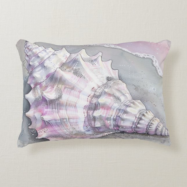 Almofada Decorativa Delicate Soft Pastel Lilac Seashell (Frente)