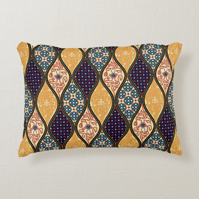 Almofada Decorativa Denim Blue Art Nouveau (Frente)