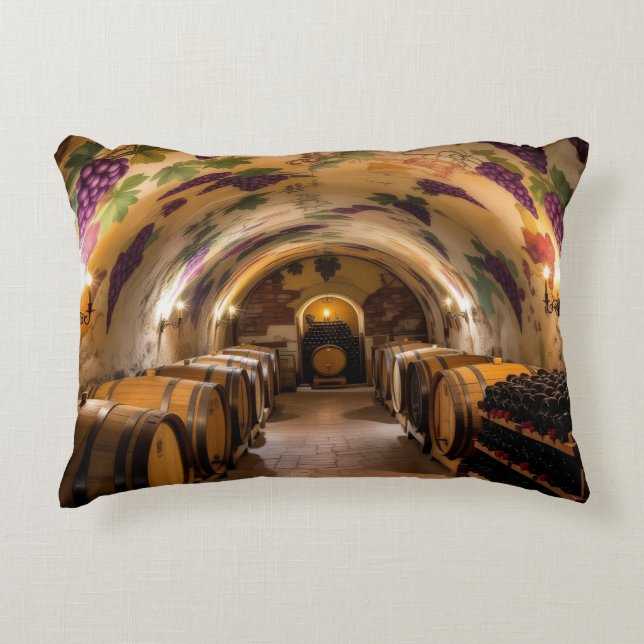 Almofada Decorativa „Der Zauber des Weins – Eleganz in jedem Tropfen“ (Frente)