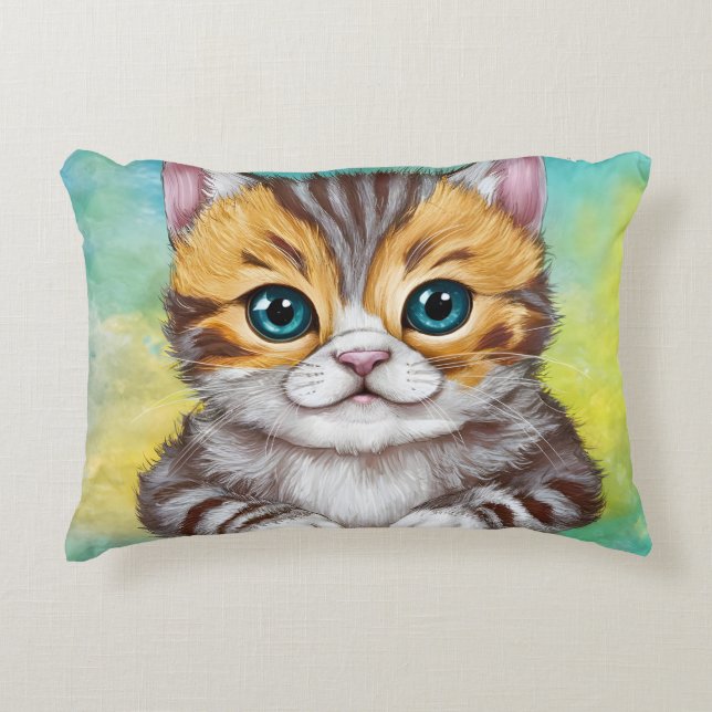 Almofada Decorativa Desenhando Gato (Frente)