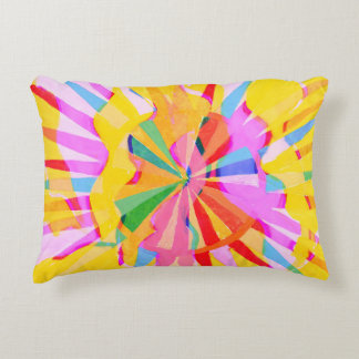 Almofada Decorativa Desenho abstrato criativo, fundo colorido.