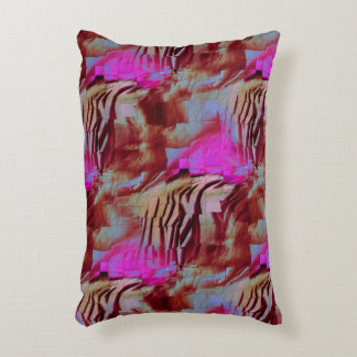 Almofada Decorativa Desenho abstrato de mosaico a rosa rústico e enfer