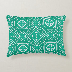 Almofada Decorativa Desenho Africano de Arte. Impressão tribal. Ikat